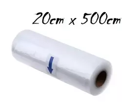 Рулон пакетов(рифленых) для упаковки вакууматором 20 см * 5м.