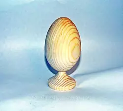 Яйцо пасхальное деревянное на подставке 12,5см