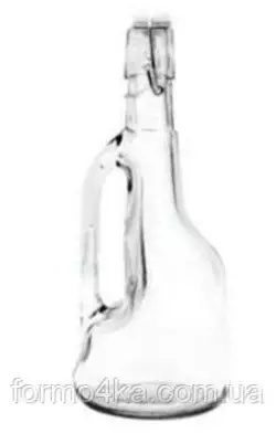 Бутылка стеклянная с ручкой с бугельной пробкой 0,5л