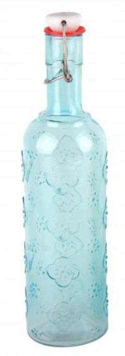 Бутылка  с бугельной пробкой 1,1л декорированная 3 цвета