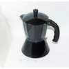 Кофеварка алюминиевая на 6 чашек черная (индукция)