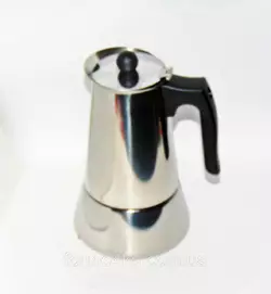 Гейзерная кофеварка стальная на 6 чашек индукция