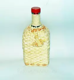 Бутылка 1.2л «Штоф» плетение кукурузой