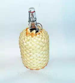 Бутылка с бугельной пробкой 2л "Венеция" плетение кукурузой
