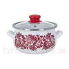 Кастрюля эмалированная INFINITY Red flowers (3.3 л) 20 см Кастрюля эмалированная INFINITY Red flowers (3.3 л) 20 см