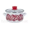 Кастрюля эмалированная INFINITY Red flowers (2.4 л) 18 см Кастрюля эмалированная INFINITY Red flowers (2.4 л) 18 см