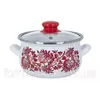 Кастрюля эмалированная INFINITY Red flowers (4.8 л) 22 см Кастрюля эмалированная INFINITY Red flowers (4.8 л) 22 см