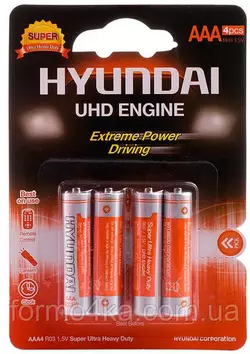 Батарейка Hyundai R3 4 PL 1x4 шт Батарейка Hyundai R3 4 PL 1x4 шт