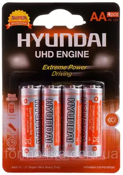Батарейка Hyundai R6 4 PL 1x4 шт Батарейка Hyundai R6 4 PL 1x4 шт