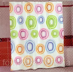 Штора для ванной комнаты MIRANDA color circle Штора для ванной комнаты MIRANDA color circle