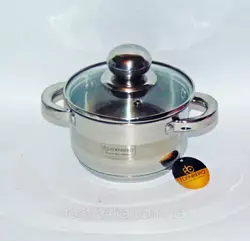 Кастрюля из нержавеющей стали 1л. Edenberg eb3002 Кастрюля из нержавеющей стали 1л. Edenberg eb3002