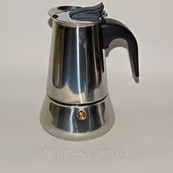 Гейзерная нерж кофеварка на 4 чашки Гейзерная нерж кофеварка на 4 чашки