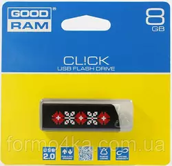 Flash Drive GOODRAM CL! CK 8 GB Ukraine, Black Flash Drive GOODRAM CL! CK 8 GB Ukraine, Black