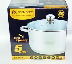Кастрюля из нержавеющей стали 8,5л Edenberg eb3009 Кастрюля из нержавеющей стали 8,5л Edenberg eb3009
