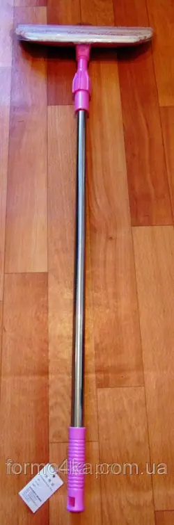 Швабра для окон стекломойка с телескопической ручкой, 110см