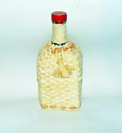 Бутылка 1.2л «Штоф» плетение кукурузой Бутылка 1.2л «Штоф» плетение кукурузой