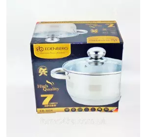 Кастрюля из нержавеющей стали 2л. Edenberg eb3004 Кастрюля из нержавеющей стали 2л. Edenberg eb3004