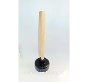Вантуз для прочистки труб с деревянной ручкой