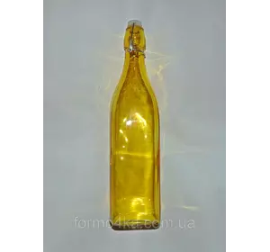 Бутылка  с бугельной пробкой 1л желтого цвета