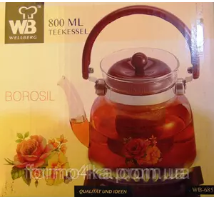 Чайник заварочный 800 мл. WELLBERG WB 6851 Чайник заварочный 800 мл. WELLBERG WB 6851