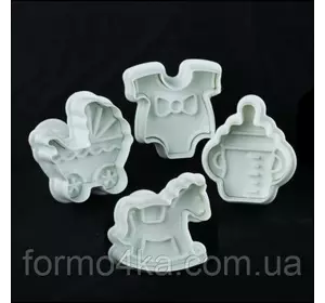 Плунжера для мастики Детские 4 шт Плунжера для мастики Детские 4 шт