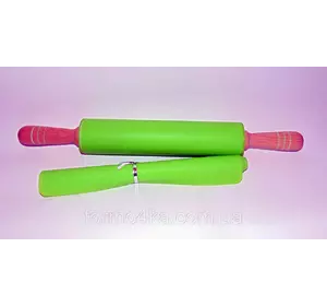 Скалка и коврик силиконовый для выпечки и раскатки 64х45 Скалка и коврик силиконовый для выпечки и раскатки 64х45