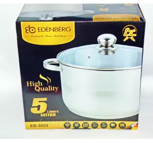 Кастрюля из нержавеющей стали 8,5л Edenberg eb3009 Кастрюля из нержавеющей стали 8,5л Edenberg eb3009