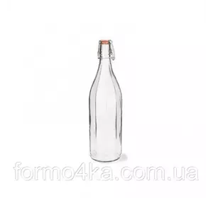 Стеклянная бутылка 0.5л Costolata граненая  с бугельной пробкой