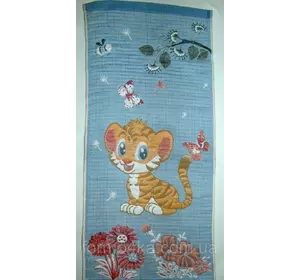 Кухонное полотенце лен-рогожка "Тигр" 70х35см