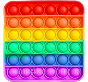 Игрушка Попит Popit Радужный Квадрат Игрушка Попит Popit Радужный Квадрат