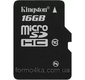 Карта памяти Kingston microSDHC 16 GB Class 10 no adapter